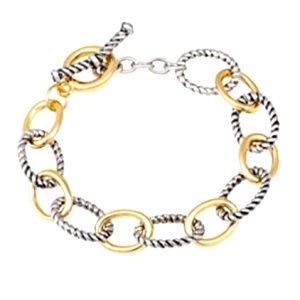 Two-toned link bracelet